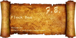 Fleck Bea névjegykártya